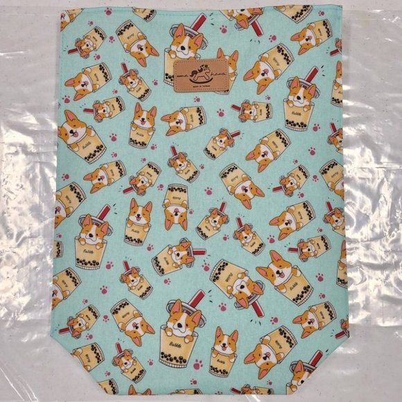 Waterproof Boba Corgi Large Tote Shoulder Bag Travel Purse - Picture 8 of 14